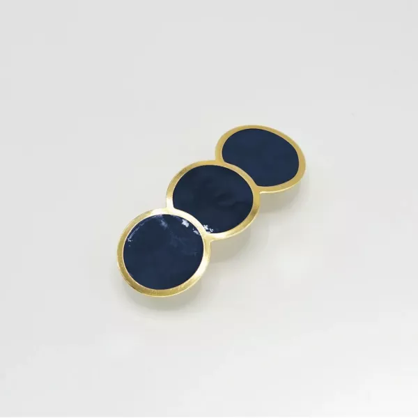 GYPSO I Enamelled hair clip - Billie - Gold - Navy Blue