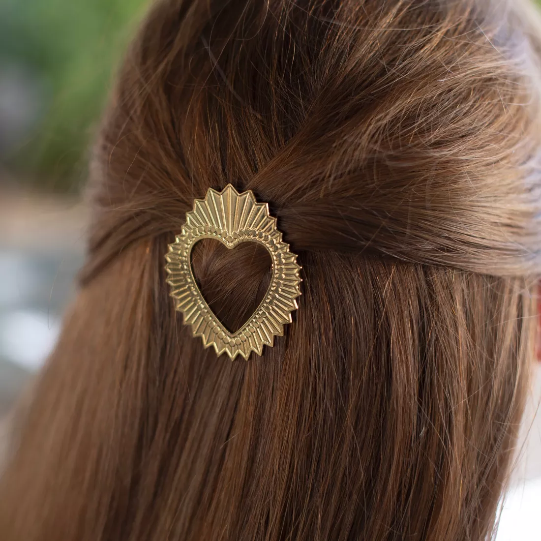 GYPSO I Sacred Heart Hair Barrette - Frida - Gold