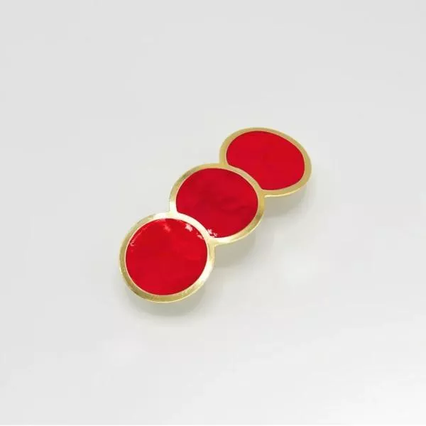 GYPSO I Enamelled hair clip - Billie - Gold - Red