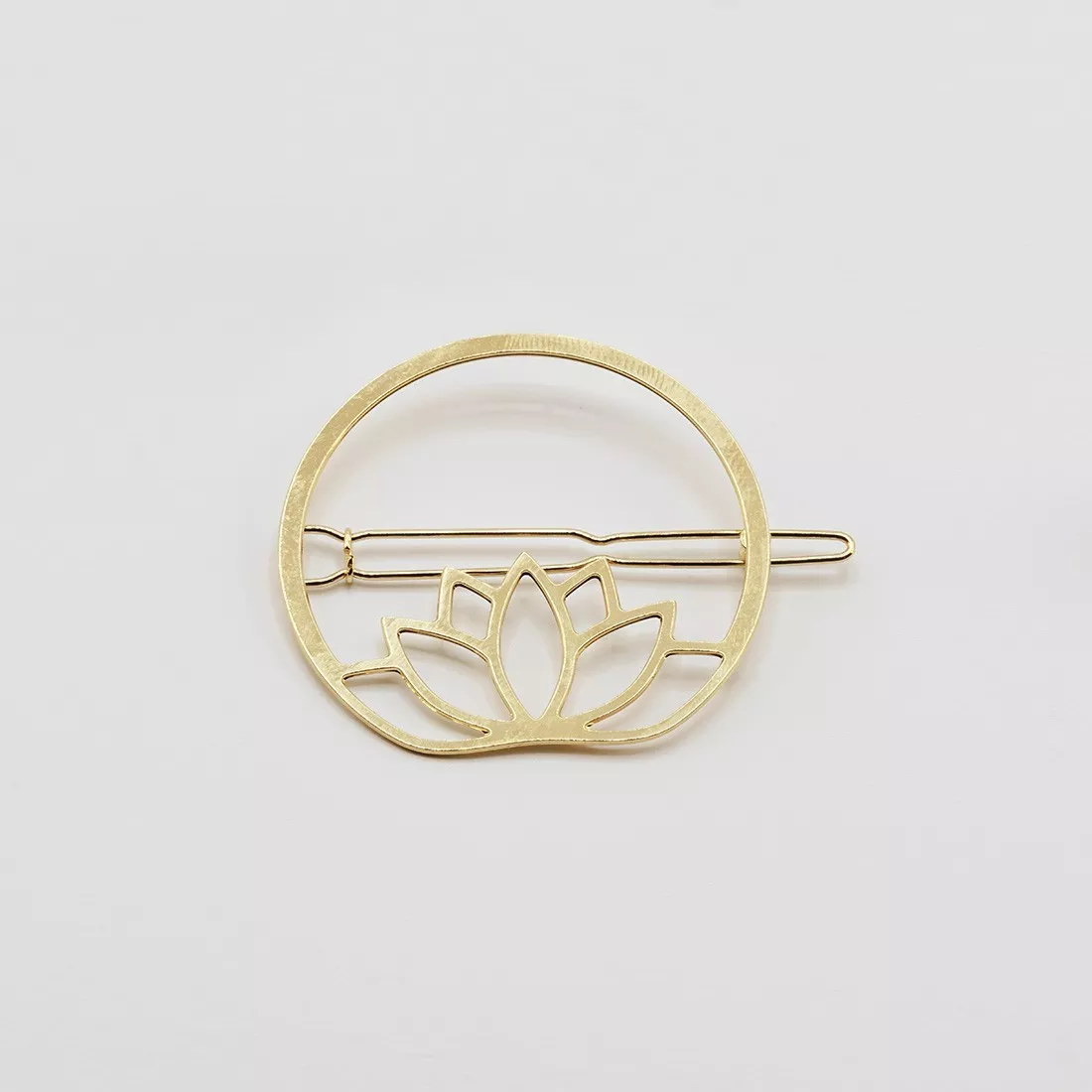 GYPSO I Original lotus zen hair clip - Yogi - Matt Brass