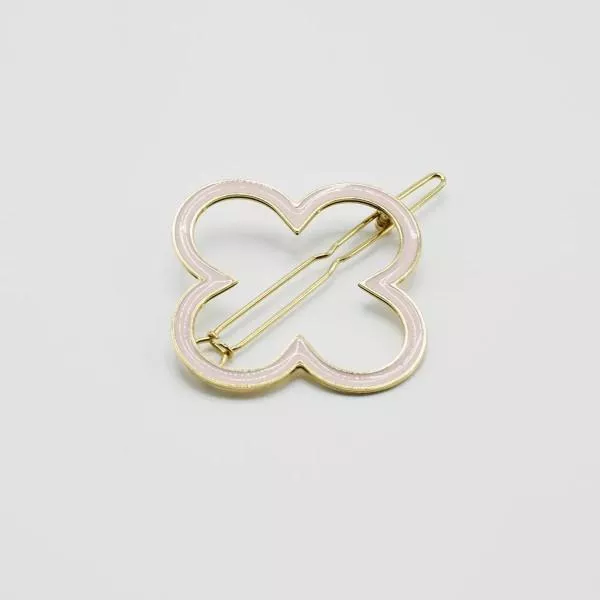 GYPSO I Enamelled fine hair clip - Charlotte - - Powder Pink