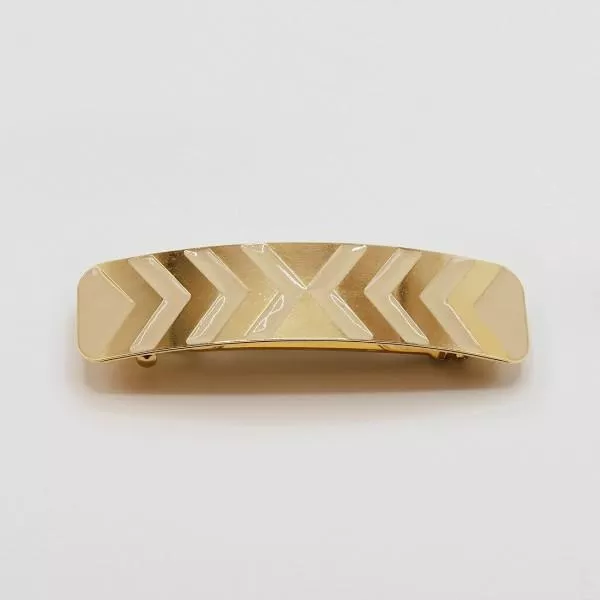 GYPSO I Hair clip, large, enamelled - Lila - Doré Brossé - Champagne