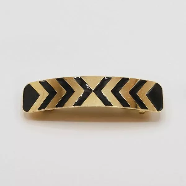 GYPSO I Hair clip, large, enamelled - Lila - Brushed Gold - Black