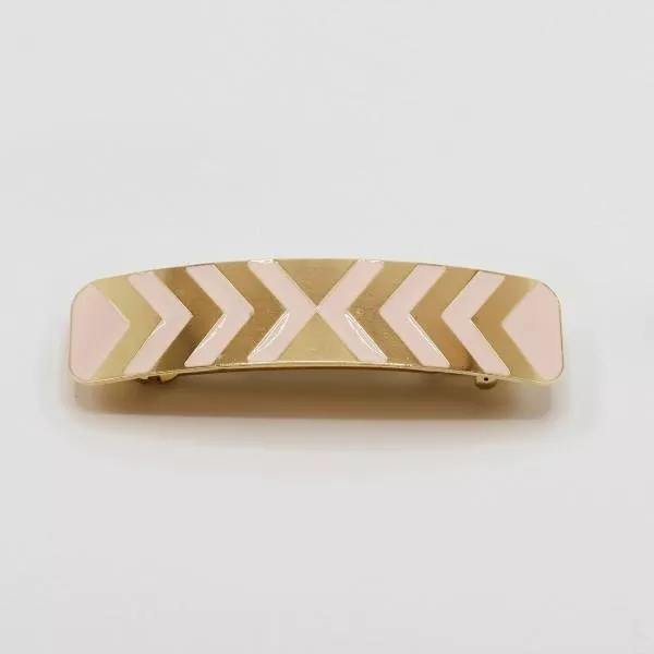 GYPSO I Hair clip, large large, enamelled - Lila - Brushed Gold - Powder Pink