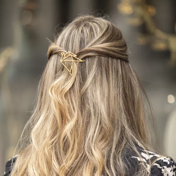 GYPSO I Origami hair clip - Eliza - Brushed Gold