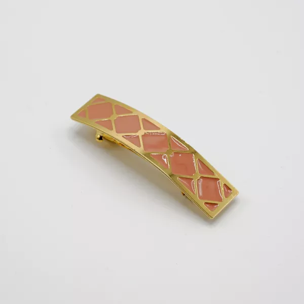 GYPSO I Enamelled hair clip - Clothilde - Doré - Terracotta